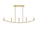 Myhouse Lighting Progress Lighting - P400461-191 - Five Light Linear Chandelier - Jheni - Brushed Gold