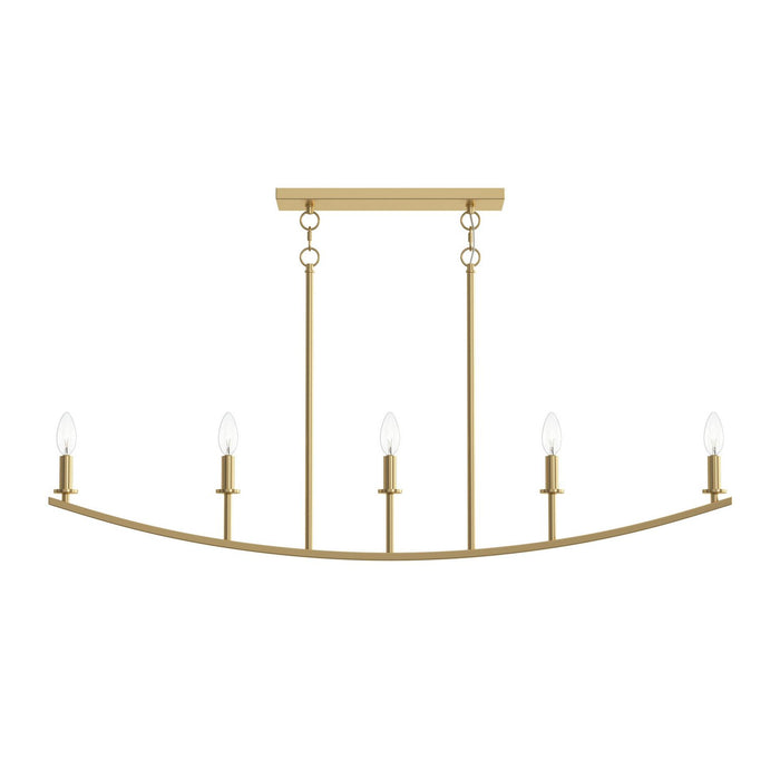 Myhouse Lighting Progress Lighting - P400461-191 - Five Light Linear Chandelier - Jheni - Brushed Gold