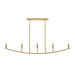 Myhouse Lighting Progress Lighting - P400461-191 - Five Light Linear Chandelier - Jheni - Brushed Gold
