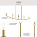 Myhouse Lighting Progress Lighting - P400461-191 - Five Light Linear Chandelier - Jheni - Brushed Gold