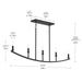 Myhouse Lighting Progress Lighting - P400461-31M - Five Light Linear Chandelier - Jheni - Matte Black