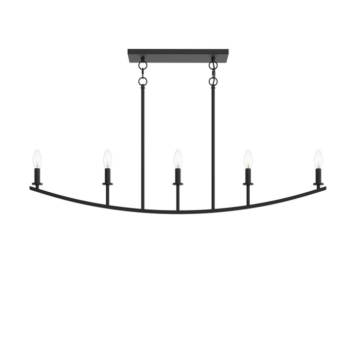 Myhouse Lighting Progress Lighting - P400461-31M - Five Light Linear Chandelier - Jheni - Matte Black