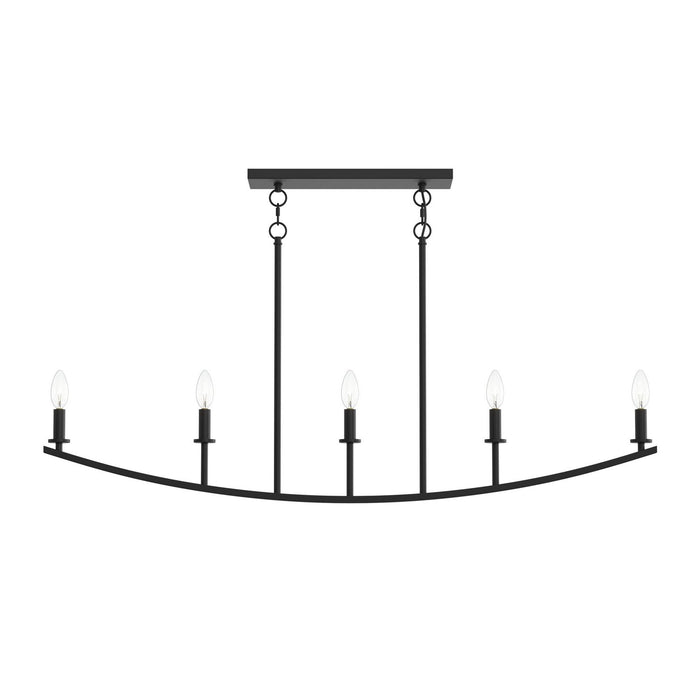 Myhouse Lighting Progress Lighting - P400461-31M - Five Light Linear Chandelier - Jheni - Matte Black