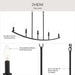 Myhouse Lighting Progress Lighting - P400461-31M - Five Light Linear Chandelier - Jheni - Matte Black