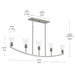 Myhouse Lighting Progress Lighting - P400456-009 - Five Light Linear Chandelier - Jheni - Brushed Nickel