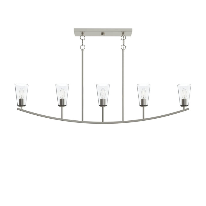 Myhouse Lighting Progress Lighting - P400456-009 - Five Light Linear Chandelier - Jheni - Brushed Nickel