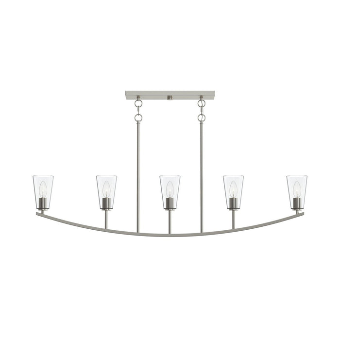Myhouse Lighting Progress Lighting - P400456-009 - Five Light Linear Chandelier - Jheni - Brushed Nickel