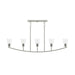 Myhouse Lighting Progress Lighting - P400456-009 - Five Light Linear Chandelier - Jheni - Brushed Nickel
