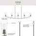 Myhouse Lighting Progress Lighting - P400456-009 - Five Light Linear Chandelier - Jheni - Brushed Nickel