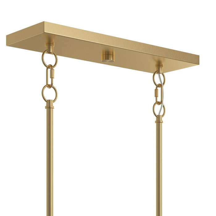 Myhouse Lighting Progress Lighting - P400456-191 - Five Light Linear Chandelier - Jheni - Brushed Gold