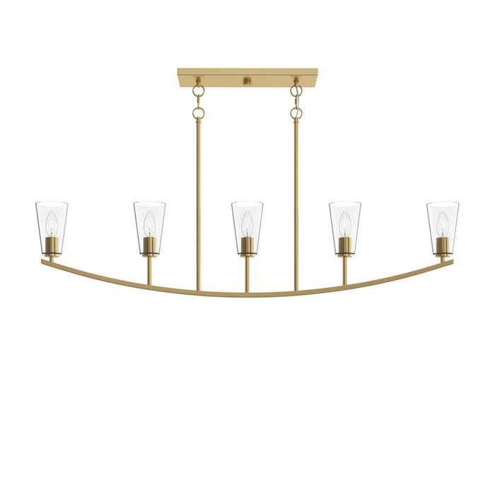 Myhouse Lighting Progress Lighting - P400456-191 - Five Light Linear Chandelier - Jheni - Brushed Gold