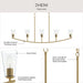Myhouse Lighting Progress Lighting - P400456-191 - Five Light Linear Chandelier - Jheni - Brushed Gold