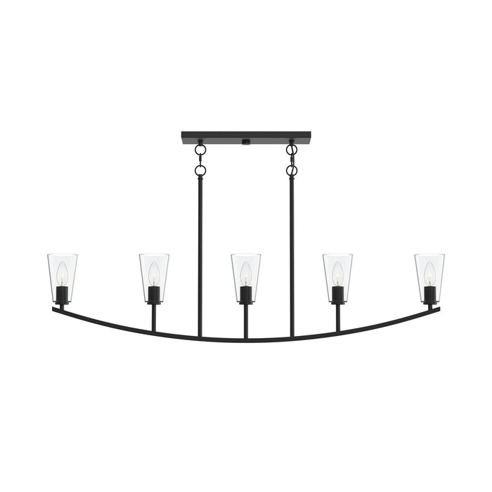 Myhouse Lighting Progress Lighting - P400456-31M - Five Light Linear Chandelier - Jheni - Matte Black