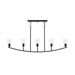 Myhouse Lighting Progress Lighting - P400456-31M - Five Light Linear Chandelier - Jheni - Matte Black
