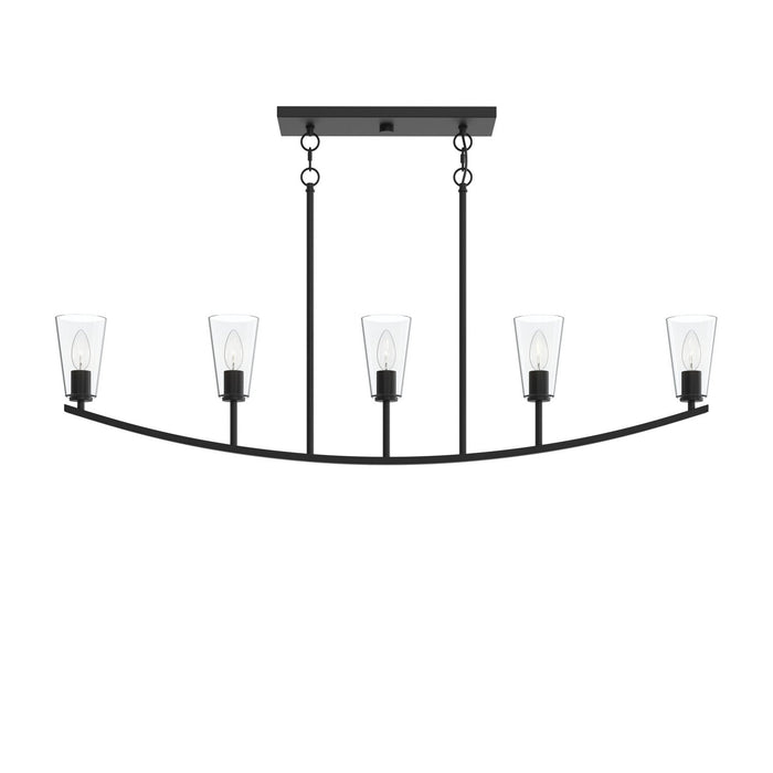 Myhouse Lighting Progress Lighting - P400456-31M - Five Light Linear Chandelier - Jheni - Matte Black