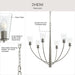 Myhouse Lighting Progress Lighting - P400454-009 - Six Light Chandelier - Jheni - Brushed Nickel