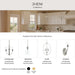 Myhouse Lighting Progress Lighting - P400454-009 - Six Light Chandelier - Jheni - Brushed Nickel