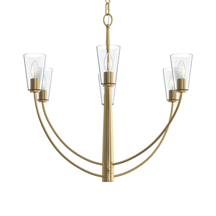 Myhouse Lighting Progress Lighting - P400454-191 - Six Light Chandelier - Jheni - Brushed Gold