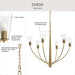Myhouse Lighting Progress Lighting - P400454-191 - Six Light Chandelier - Jheni - Brushed Gold