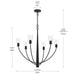 Myhouse Lighting Progress Lighting - P400454-31M - Six Light Chandelier - Jheni - Matte Black