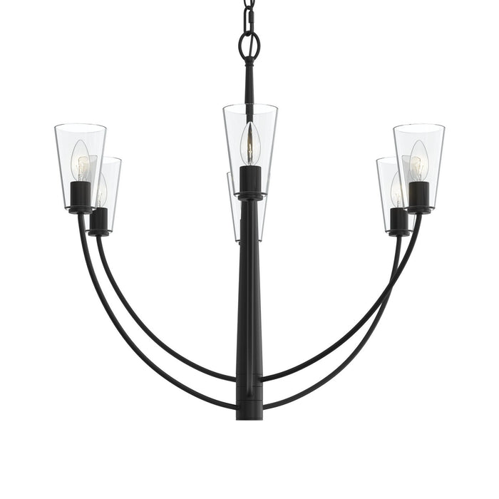 Myhouse Lighting Progress Lighting - P400454-31M - Six Light Chandelier - Jheni - Matte Black