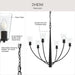 Myhouse Lighting Progress Lighting - P400454-31M - Six Light Chandelier - Jheni - Matte Black