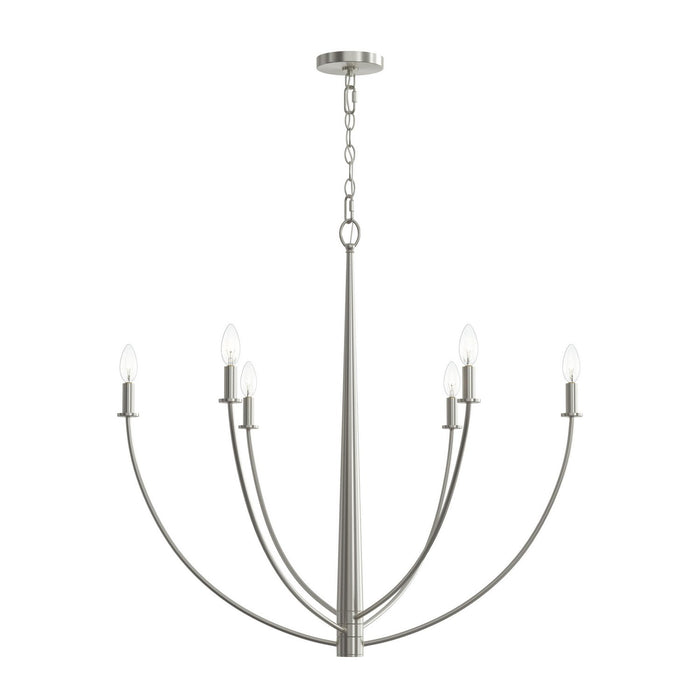 Myhouse Lighting Progress Lighting - P400460-009 - Six Light Chandelier - Jheni - Brushed Nickel