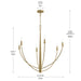 Myhouse Lighting Progress Lighting - P400460-191 - Six Light Chandelier - Jheni - Brushed Gold