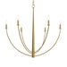 Myhouse Lighting Progress Lighting - P400460-191 - Six Light Chandelier - Jheni - Brushed Gold