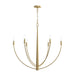 Myhouse Lighting Progress Lighting - P400460-191 - Six Light Chandelier - Jheni - Brushed Gold