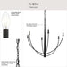 Myhouse Lighting Progress Lighting - P400460-31M - Six Light Chandelier - Jheni - Matte Black