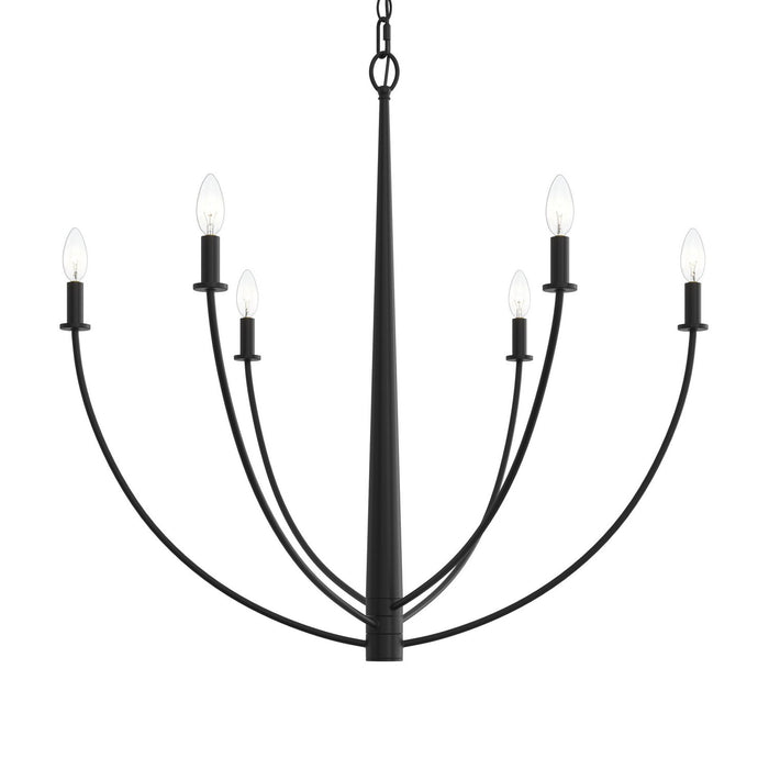 Myhouse Lighting Progress Lighting - P400460-31M - Six Light Chandelier - Jheni - Matte Black