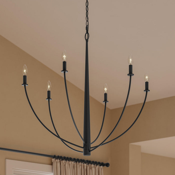 Myhouse Lighting Progress Lighting - P400460-31M - Six Light Chandelier - Jheni - Matte Black