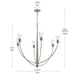Myhouse Lighting Progress Lighting - P400455-009 - Six Light Chandelier - Jheni - Brushed Nickel