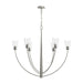 Myhouse Lighting Progress Lighting - P400455-009 - Six Light Chandelier - Jheni - Brushed Nickel