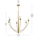 Myhouse Lighting Progress Lighting - P400455-191 - Six Light Chandelier - Jheni - Brushed Gold