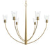 Myhouse Lighting Progress Lighting - P400455-191 - Six Light Chandelier - Jheni - Brushed Gold