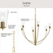 Myhouse Lighting Progress Lighting - P400455-191 - Six Light Chandelier - Jheni - Brushed Gold