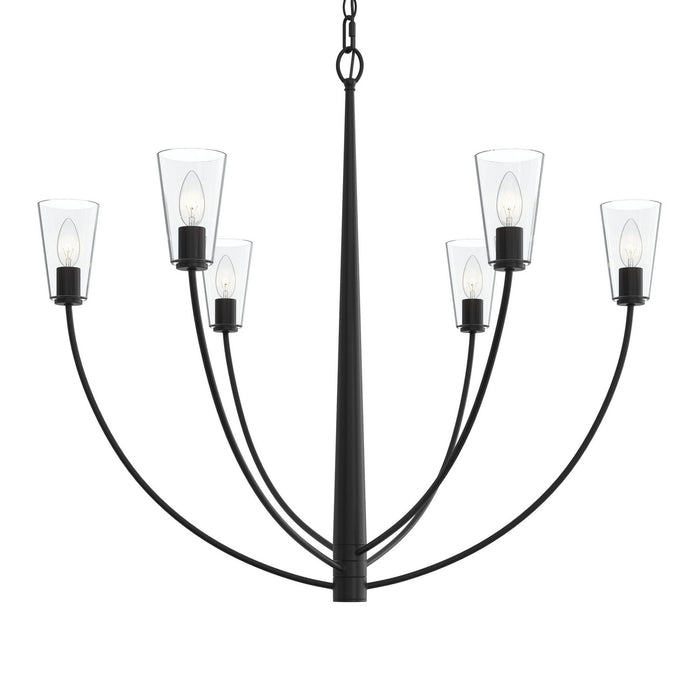 Myhouse Lighting Progress Lighting - P400455-31M - Six Light Chandelier - Jheni - Matte Black