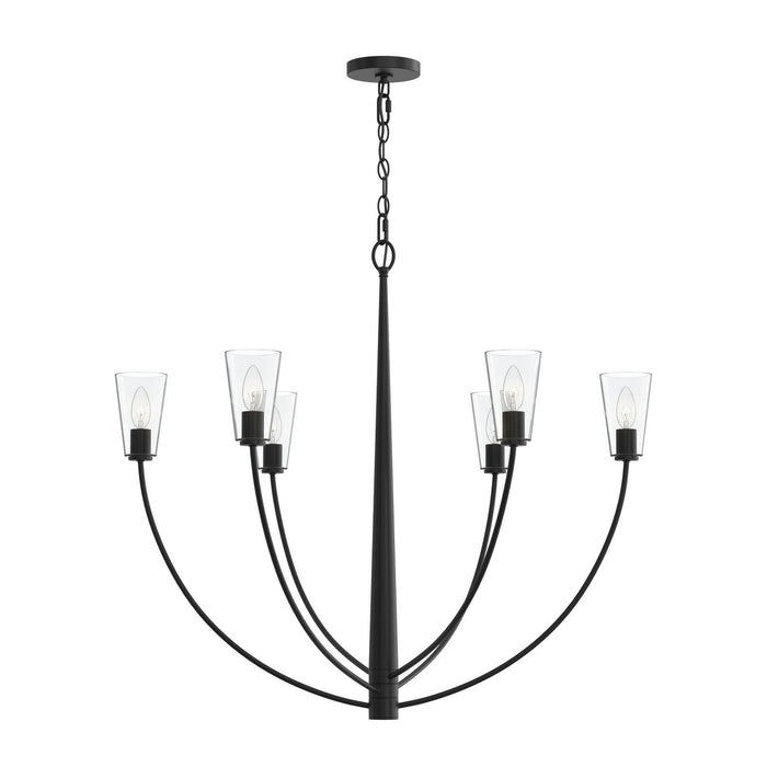 Myhouse Lighting Progress Lighting - P400455-31M - Six Light Chandelier - Jheni - Matte Black