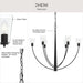 Myhouse Lighting Progress Lighting - P400455-31M - Six Light Chandelier - Jheni - Matte Black