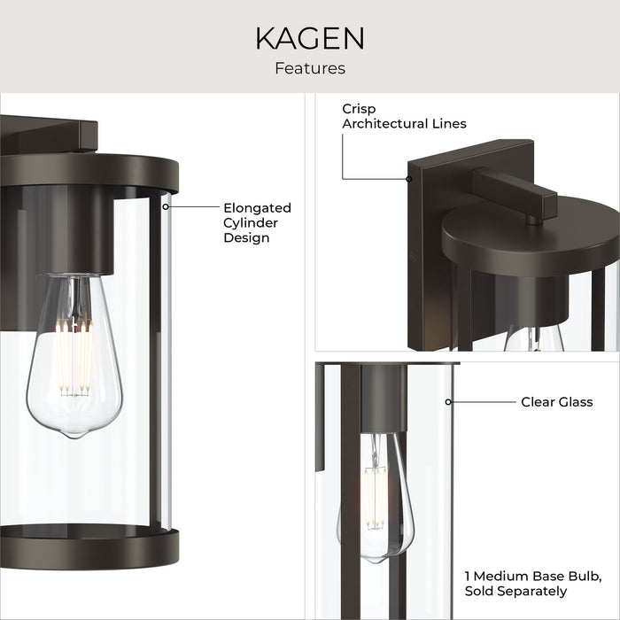 Myhouse Lighting Progress Lighting - P560393-020 - One Light Outdoor Wall Mount - Kagen - Antique Bronze