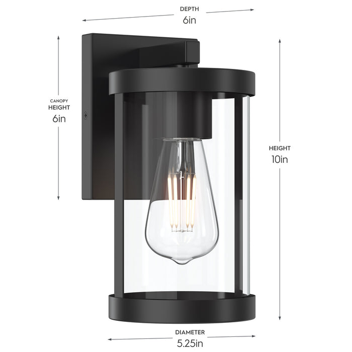 Myhouse Lighting Progress Lighting - P560393-31M - One Light Outdoor Wall Mount - Kagen - Matte Black