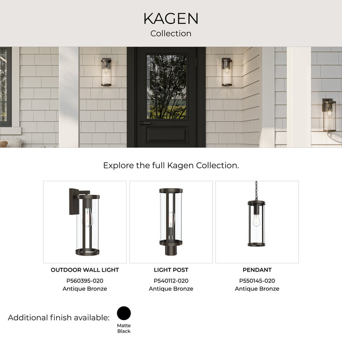 Myhouse Lighting Progress Lighting - P560395-020 - One Light Outdoor Wall Mount - Kagen - Antique Bronze