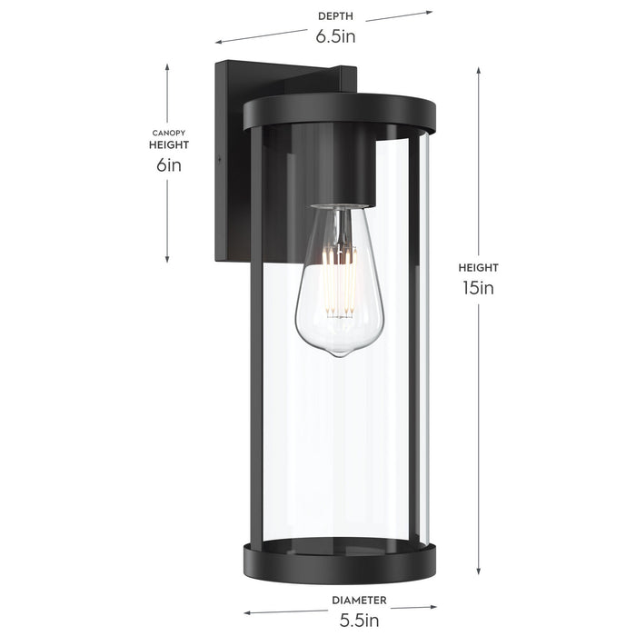 Myhouse Lighting Progress Lighting - P560395-31M - One Light Outdoor Wall Mount - Kagen - Matte Black