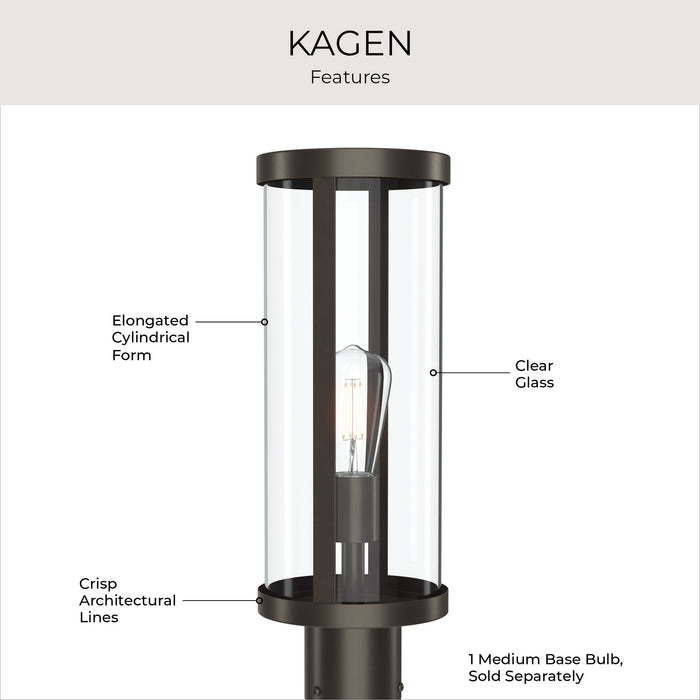Myhouse Lighting Progress Lighting - P540112-020 - One Light Outdoor Post Mount - Kagen - Antique Bronze