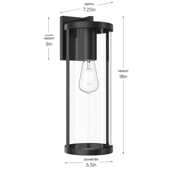 Myhouse Lighting Progress Lighting - P560396-31M - One Light Outdoor Wall Mount - Kagen - Matte Black