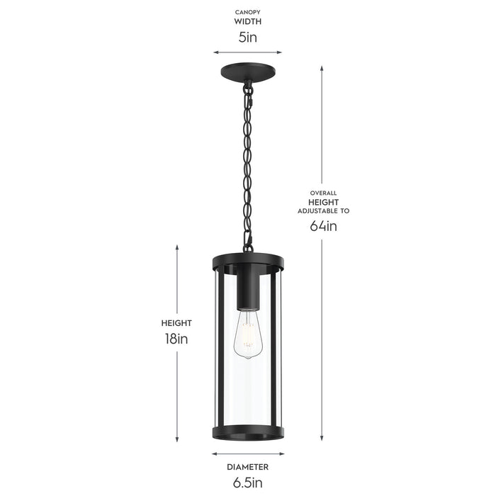 Myhouse Lighting Progress Lighting - P550145-31M - One Light Outdoor Pendant - Kagen - Matte Black