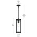 Myhouse Lighting Progress Lighting - P550145-31M - One Light Outdoor Pendant - Kagen - Matte Black