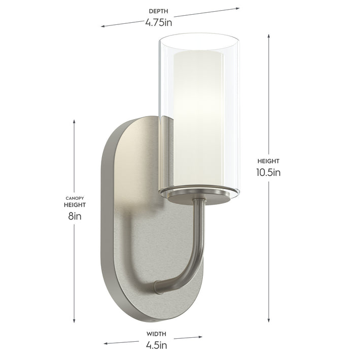 Myhouse Lighting Progress Lighting - P710158-009 - One Light Wall Sconce - Mack - Brushed Nickel